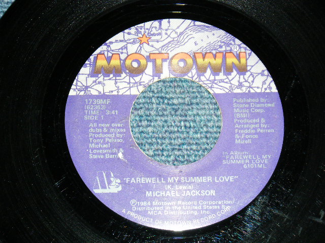 画像1: MICHAEL JACKSON - A) Farewell My Summer Love   B)Call On Me (- / Ex+, Ex+) / 1984 US AMERICA ORIGINAL  Used  7" Single  
