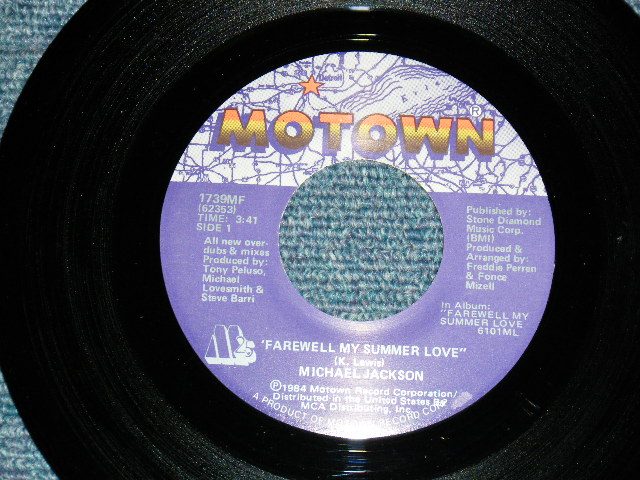 画像1: MICHAEL JACKSON - A) Farewell My Summer Love   B)Call On Me (- / Ex+++, MINT-) / 1984 US AMERICA ORIGINAL  Used  7" Single  