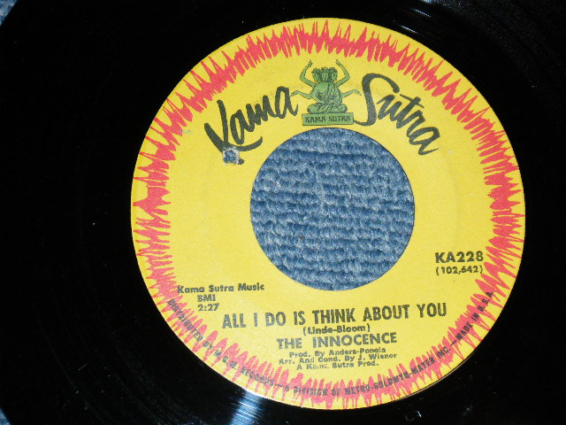 画像1: THE INNOCENCE (Produced by ANDSERS & PONCIA) - A) ALL I DOIS THINK ABOUT YOU  B) WHENCE I MAKE THEE MINE (Ex+++/Ex++ BB) / 1966 US AMERICA ORIGINAL Used 7" Single 