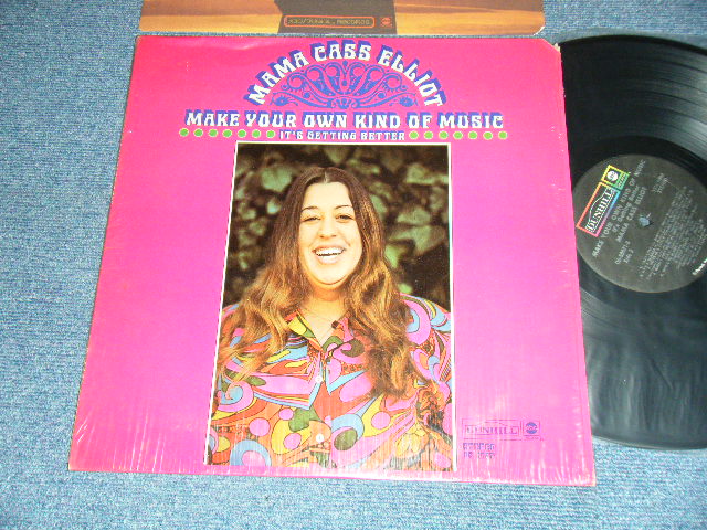 画像1: MAMA CASS ELLIOT (of MAMAS & PAPAS) - MAKE YOUR OWN KIND OF MUSIC (Matrix # A) DS-50071-A  B) DS-50071-B) ( "© Dunhill Records, Inc. MCMLXXI" at Label Bottom Rim) (MINT-/MINT- Cut Out)  / 1969 (1971 Version?) US AMERICA ORIGINAL "Un-GLOSSY Label" Used LP 