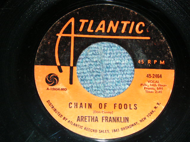 画像1: ARETHA FRANKLIN - A) Chain Of Fools   B)Prove It (MINT-/MINT-  /1969 US AMERICA ORIGINAL Used 7"45 