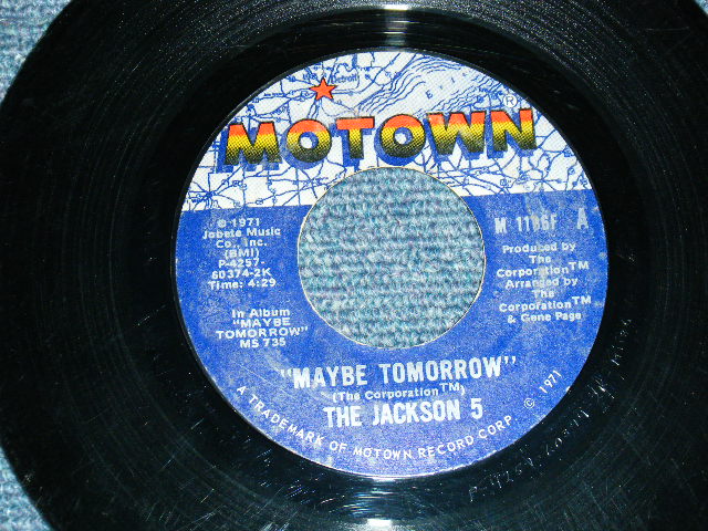 画像1: JACKSON 5 FIVE - A) MAYBE TOMORROW  B) I WILL FINDAWAY (Ex++/Ex++) / 1971  US AMERICA ORIGINAL Used  7" Single 