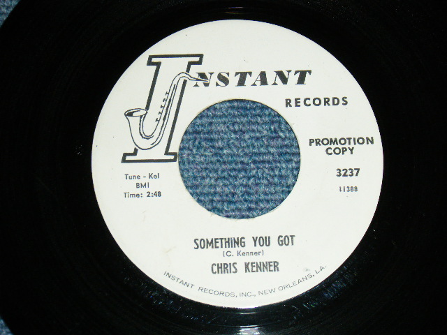 画像1: CHRIS KENNER - A) SOMETHING  YOU GOT  B) COME SEE ABOUT ME  (Ex+/Ex++) / 1961 US AMERICA ORIGINAL "WHITE LABEL PROMO" Used  7" Single 