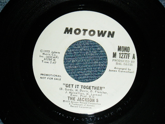 画像1: JACKSON 5 FIVE - GET IT TOGETHER A) MONO  B)STEREO (Ex+++/Ex+++ WOL) / 1973  US AMERICA ORIGINAL "WHITE LABEL PROMO ONLY" Used 7" Single 