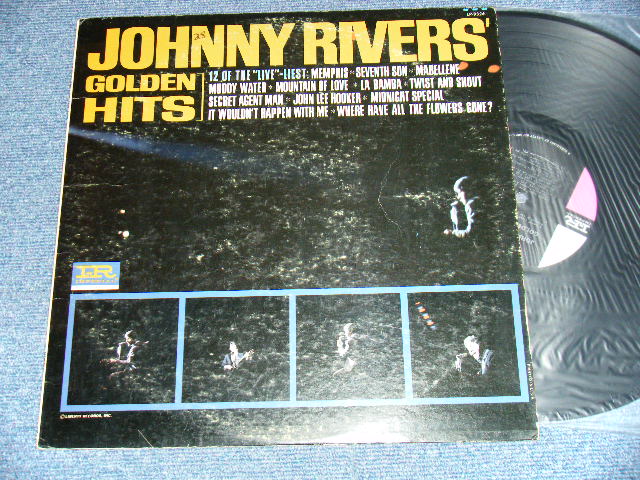 画像1: JOHNNY RIVERS - GOLDEN HITS Ex/Ex+++ EDSP) / 1966 US AMERICA  ORIGINAL "1st Press BLACK with PINK Label" STEREO Used LP 