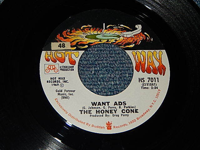 画像1: HONEY CONE - A) Want Ads   B)We Belong Together (MINT-/M,INT-) / 1971 US AMERICA ORIGINAL "1st PRESS Label" Used 7" Single  