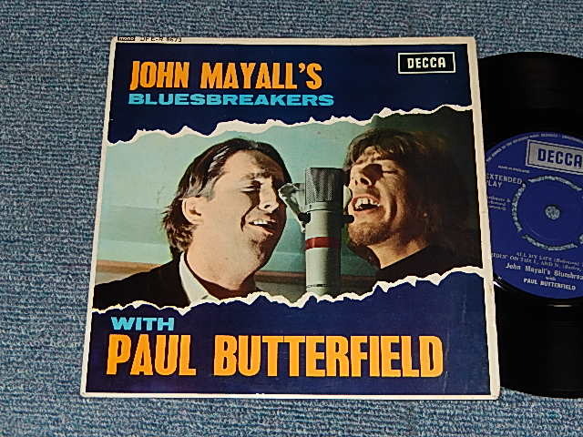 画像1: JOHN MAYALL's Bluesbreakers With Paul Butterfield - ALL MY LIFE (Ex++/Ex+++) / 1967 UK ENGLAND ORIGINAL Used 7" 45rpm EP
