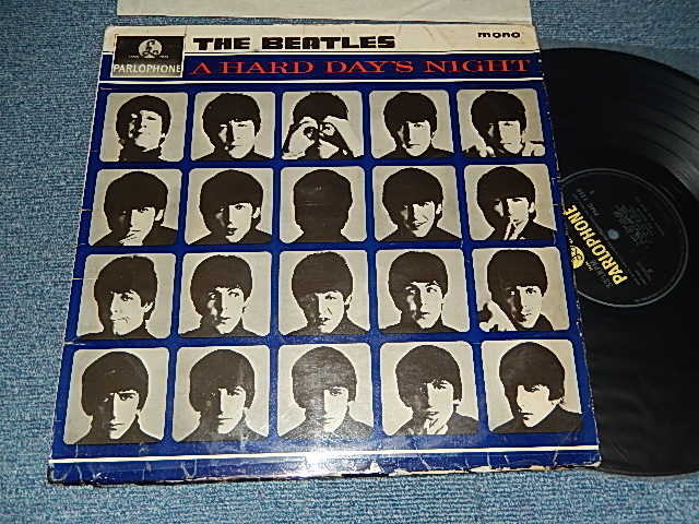 画像1: THE BEATLES - A HARD DAYS NIGHT (Matrix #A)XEX-481-3N 3 RHL B)XEX-482-3N 3 ROP)(VG+++, VG+/Ex Looks:VG++) /1964 UK ENGLAND ORIGINAL "YELLOW PARLOPHONE Label" MONO Used LP