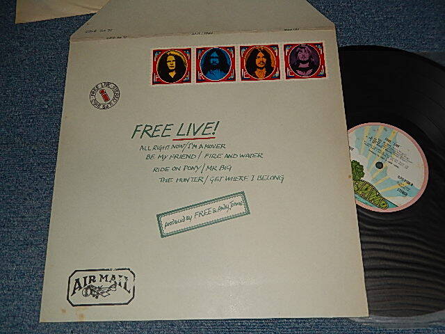 画像1: FREE - FREE LIVE! ( Matrix #A)85535-1   B)85535-2) (MINT-/MINT-) /1972 Version UK ENGLAND RE-PRESS "PINK RIM Label" Used LP  