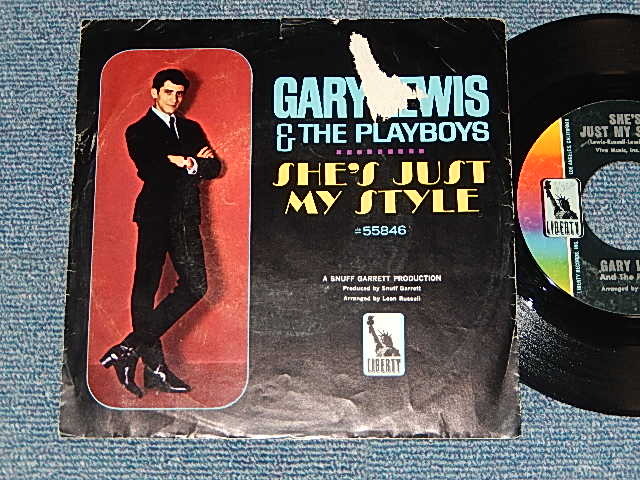 画像1: GARY LEWIS & THE PLAYBOYS - A)SHE'S JUST MY STYLE  B)I WON'T MAKE THAT MISTAKE AGAIN (VG++, Ex++/Ex++ TEAR) / 1965 US AMERICA ORIGINAL Used 7"SINGLE + PICTURE SLEEVE 