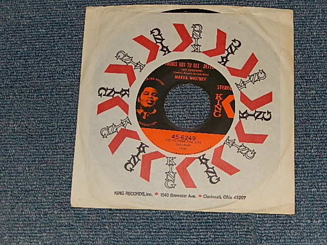画像1: MARVA WHITNEY (JAMES BROWN) - A)Things Got To Get Better (Get Together)  B)Get Out Of My Life (Ex+++ Looks:Ex+/Ex+++) / 1969 US AMERICA ORIGINAL Used 7" Single