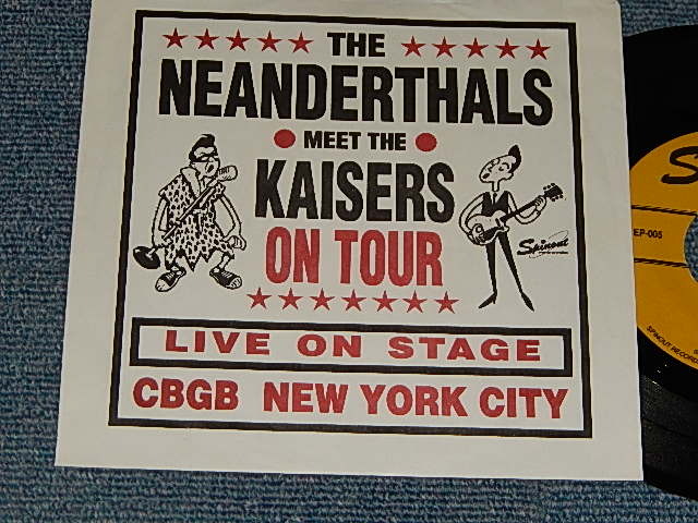 画像1: The Neanderthals / The Kaisers - The Neanderthals Meet The Kaisers (MINT-/MINT-) / 1996 US AMERICA ORIGINAL Used 7" EP with PS / PICTURE SLEEVE