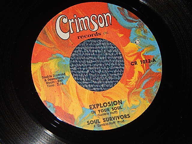 画像1: SOUL SURVIVORS (Soft Rock Psyche) - A)Explosion In Your Soul   B)Dathon's Theme (MINT-/MINT-) / 1967 US AMERICA ORIGINAL Used 7" 45 rpm