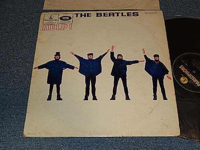画像1: THE BEATLES - HELP! (with COMPANY SLEEVE) (Matrix #A)XEX-549-2 6 LM B)XEX-550-2 2 TD) (VG++/Ex++ A-7:Ex WOBC, TREMOL) / 1965 UK ENGLAND ORIGINAL "Yellow & Black Label" MONO Used LP  