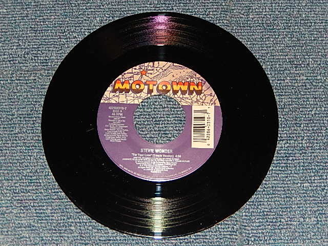 画像1: STEVIE WONDER - FOR YOUR LOVE   A)SINGLE Version    B)INST (Ex+++/Ex+++)/ 1995 US AMERICA ORIGINAL Used 7" 45 rpm Single  