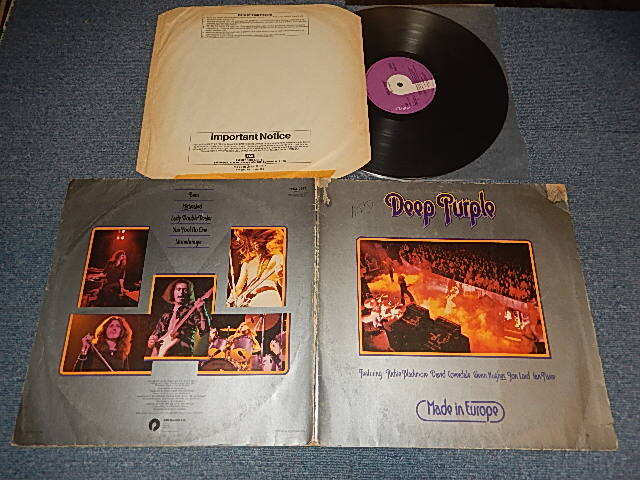 画像1: DEEP PURPLE -  MADE IN EUROPE (Matrix #A)TPSA-7517 A-1 2 PG HTM B)TPSA-7517B-1 1 PP HTM   "HARRY MOSS Cut") (VG++/Ex+++ WOFC)  / 1976 UK ENGLAND ORIGINAL 1st Press Used LP 