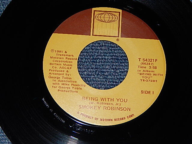 画像1: SMOKEY ROBINSON - A)Being With You  B)What's In Your Life For Me (Ex+++/Ex++++) / 1981 US AMERICA ORIGINAL Used 7"45 SINGLE