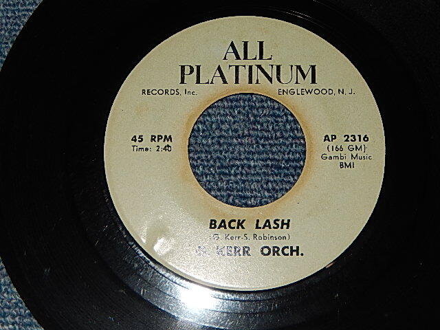 画像1: A)G. Kerr Orch.   B)George Kerr - A)Back Lash   B)3 Minutes 2 - Hey Girl (Ex+/Ex) /1969 US AMERICA ORIGINALUsed 7" 45rpm SINGLE
