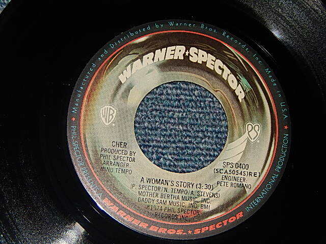画像1: CHER - A) A Woman's Story   B) Baby, I Love You (Producer : Phil Spector)  (MIT-/MINT-) / 1974 US AMERICA ORIGINAL Used 7" Single 