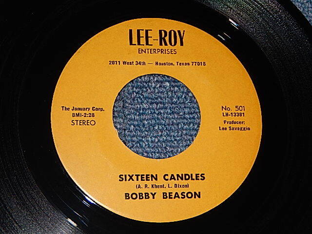 画像1: Bobby Beason - A)Sixteen Candles   B)Got You On My Mind (EEx+++/Ex++) / 1975 US AMERICA ORIGINAL Used 7" Single