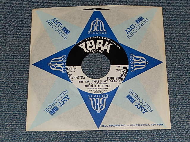 画像1: THE DATE WITH SOUL - A)Yes Sir, That's My Baby (Jack Nitzsche, Brian Wilson, Jackie DeShannon, Sonny&Cher, Darlen Love) B) Bee Side Soul (MINT/MINT) / 1967 US AMERICA ORIGINAL "PROMO ONLY" Used 7" Single 