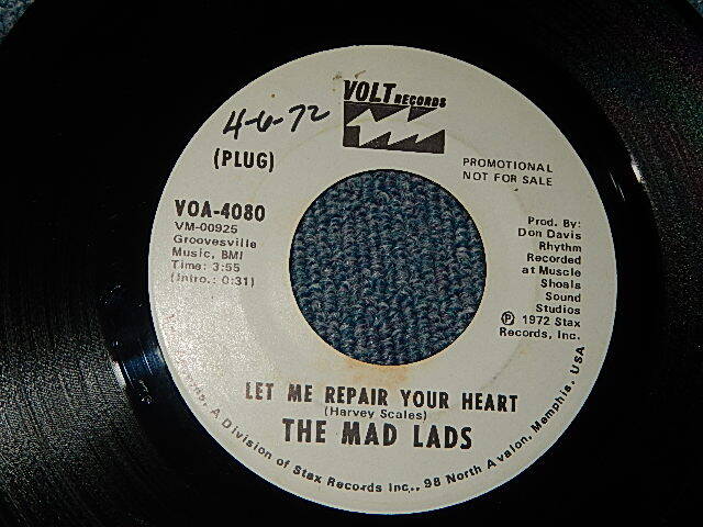 画像1: The MAD LADS - A)Let Me Repair Your Heart    B)Did My Baby Call? (Ex+++/Ex+++ WOL)  / 1972 US AMERICA ORIGINAL "WHITE LABEL PROMO" Used 7"45 rpm Single