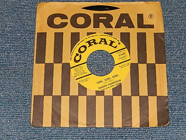 画像1: DANNY HARRISON - GIRL, GIRL, GIRL   B) BROKEN AND BLUE (Ex+++/Ex+++) /1966 US AMERICA ORIGINAL Used  7" Single 