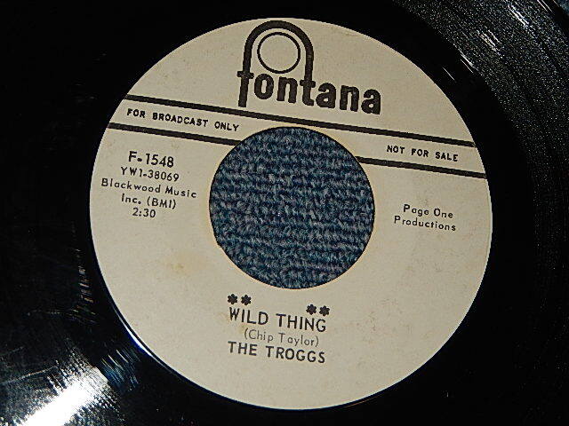 画像1: The TROGGS  - A) WILD THINGS   B)FROM HOME (Ex+++/Ex+++)  / 1966 US AMERICA ORIGINAL ”WHITE LABEL PROMO" Used 7" 45rpm Single 