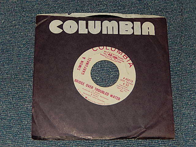 画像1: SIMON & GARFUNKEL - Bridge Over Troubled Water   A)MONO  B)STEREO (A)VG++/B)VG++ VERY NOISY) / 1970  US AMERICA ORIGINAL "PROMO ONLY SAME FLIPMONO/STEREO" Used 7" Single
