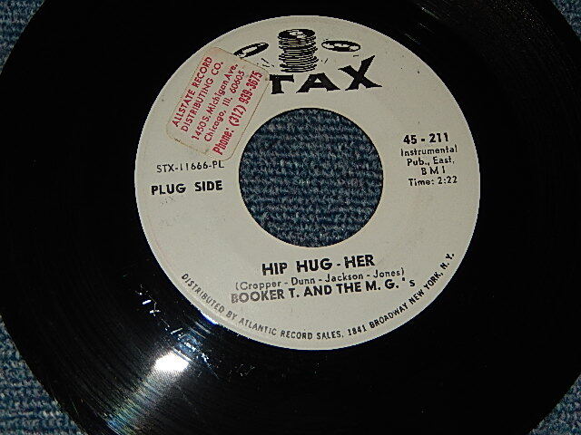 画像1: BOOKER T. and THE MG'S - A)HIP HUG-HER  B) SUMMERTIME (Ex++/Ex++ STOL) / 1967 US AMERICA ORIGINAL "WHITE LABEL PROMO" Used 7" 45rpm Single  