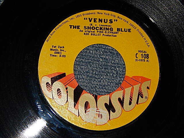画像1: The SHOCKING BLUE - A) VENUS   B) HOT SAND (Ex++/Ex++) / 1969 US AMERICA ORIGINAL Used 7" 45 rpm Single