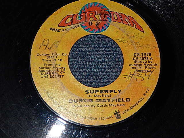 画像1: CURTIS MAYFIELD - A) SUPERFLY   B)LOVE TO KEEP YOU IN MY MIND (VG+++/VG+++ WOL) / 1972 US AMERICA ORIGINAL Used 7"45 