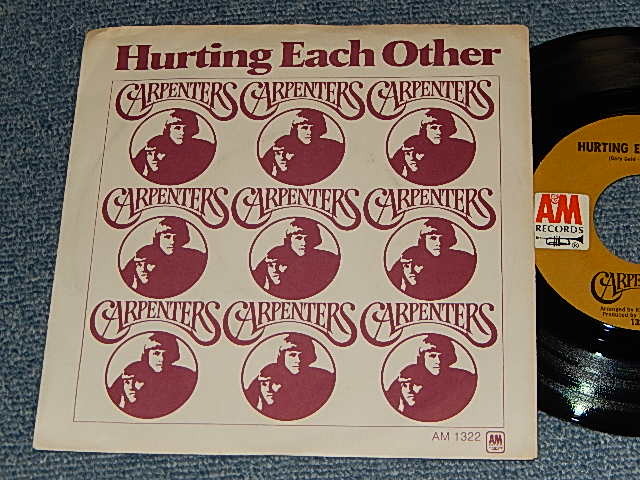 画像1: CARPENTERS - A) HURTING EACH OTHER  B)MAYBE IT'S YOU (Ex++/MINT- ) / 1972 US AMERICA ORIGINAL  "with PICTURE SLEEVE" Used 7" Single 