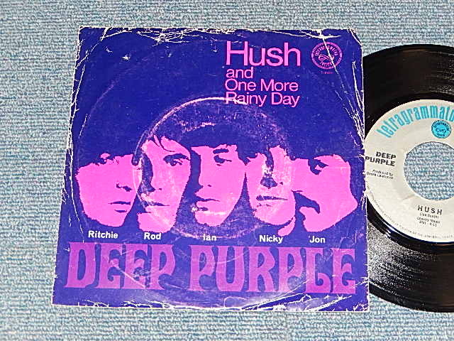 画像1: DEEP PURPLE - A) HUSH   B) ONE MORE RAINY DAY (With PICTURE SLEEVE)  (VG++/Ex+++ EDSP)  / 1968 U AMERICA  ORIGINAL Used 7" 45 rpm Single  