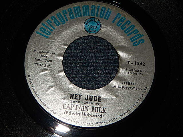 画像1: CAPTAIN MILK - A) HEY JUDE   B) THEIMPOSSIBLE DREAM  (A)Ex+++/B)Ex+++)  / 1968 U AMERICA  ORIGINAL Used 7" 45 rpm Single  
