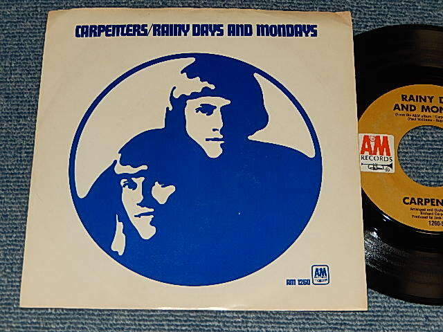 画像1: CARPENTERS - A) RAINY DAYS AND MONDAY   B) SATURDAY (Ex++/MINT- ) / 1971 US AMERICA ORIGINAL  "with PICTURE SLEEVE" Used 7" Single 