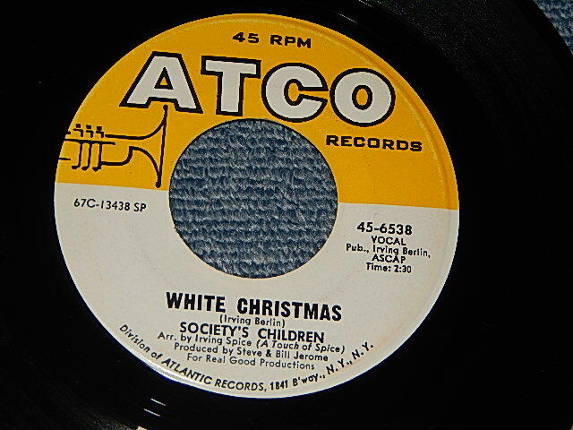 画像1: SOCIETY'S CHILDREN- A) WHITE CHRISTMAS   B)I'LL LET YOU KNOW (MINT-/MINT-) / 1968 US AMERICA ORIGINAL Used 7" 45 rpm