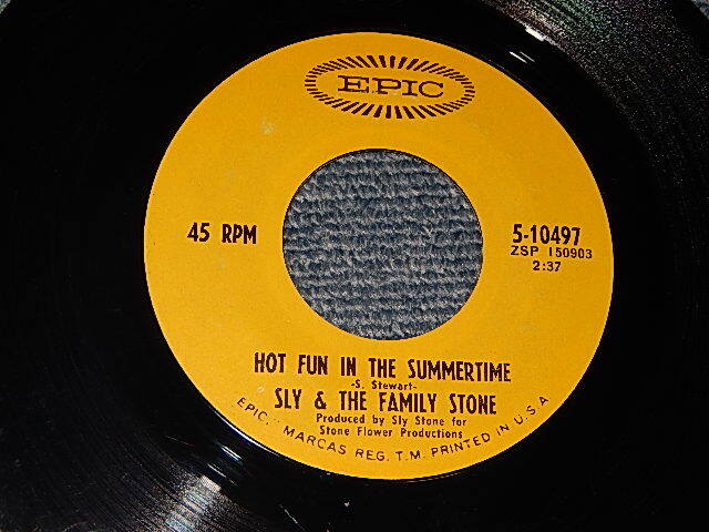 画像1: SLY & THE FAMILY STONE - A) HOT FUN IN THE SUMMERTIME  B) FUN (Ex/Ex+++) / 1969 US AMERICA ORIGINAL Used 7" 45rpm  Single 