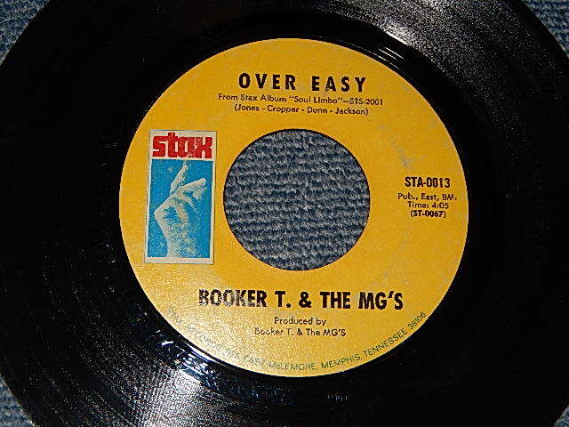 画像1: BOOKER T. and THE MG'S - A)OVER EASY   B)HANG EM HIGH (Ex+/Ex+) / 1968 US AMERICA ORIGINAL  Used 7" 45rpm Single  