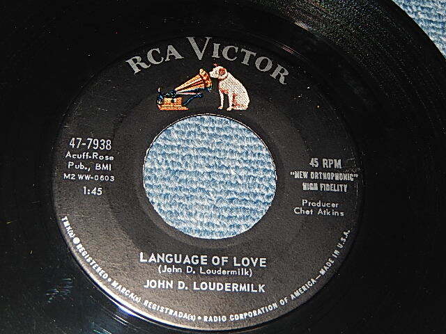 画像1: John D. Loudermilk - A) Language Of Love    B) Darling Jane (Ex++/Ex++) / 1961 US AMERICA ORIGINAL Used 7"45 