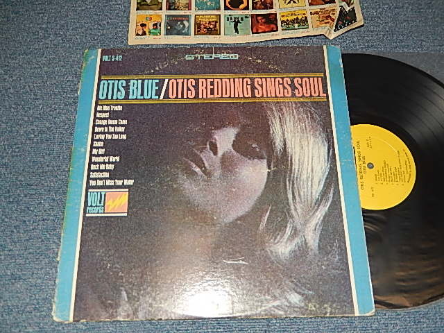 画像1: OTIS REDDING - OTIS BLUE (Matrix #A)ST VO-65733-1S B)ST VO-65734-1S) "RCA / INDIANAPOLIS Press"  (Ex/Ex++ Looks:Ex++ EDSP)/ 1965 US AMERICA ORIGINAL 1st Press "YELLOW Label with ATCO Credit at bottom" "STEREO" Used LP 
