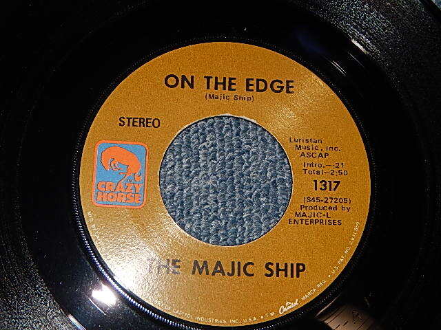 画像1: The MAJIC SHIP - A) ON THE EDGE   B) AND WHEN IT'S OVER (A:Ex+++ /  B:Ex+++) / 1969 US AMERICA ORIGINAL Used 7"45rpm Single