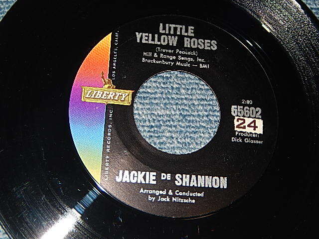 画像1: JACKIE DeSHANNON  DE SHANNON  - A) LITTLE YELLOW ROSES   B) ON SWEET CHALIOT (Cover Song) (A:MINT- / B:MINT-)  / 1963 US AMERICA  ORIGINAL  Used 7" 45 rpm Single 