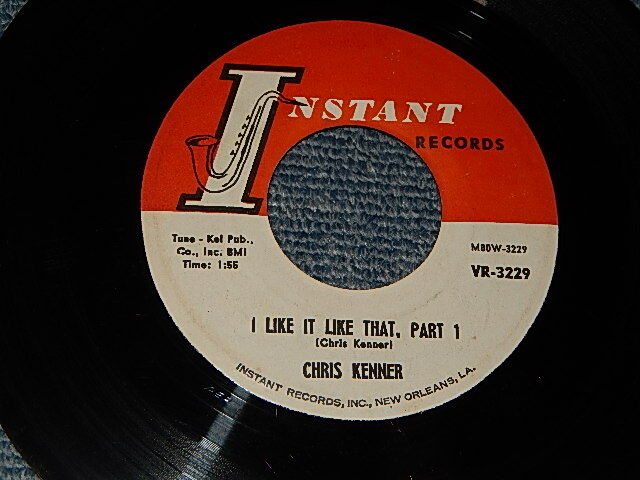 画像1: CHRIS KENNER - I LIKE IT LIKE THAT  A) PT.1  B) PT.2 (Northern Soul) (Ex+++/Ex+++) / 1961 US AMERICA ORIGINAL  Used 7" Single 