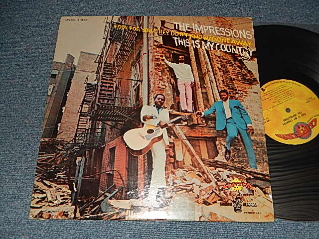 画像1: The IMPRESSIONS - THIS IS MY COUNTRY (Ex/Ex++ BB, EDSP) / 1968 US AMERICA ORIGINAL Used  LP 