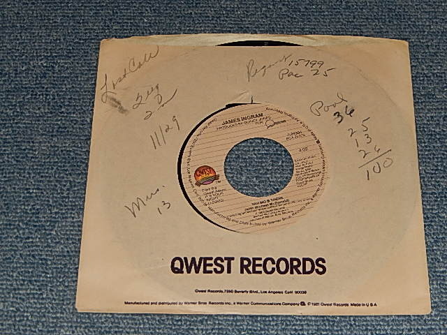 画像1: James Ingram With Michael McDonald - A)Yah Mo B There (Edit)   :   B) James Ingram -  Come A Da Machine (To Take A My Place) (A:Ex++/B:Ex+++  / 1983 US AMERICA ORIGINAL Used 7" 45rpm Single 
