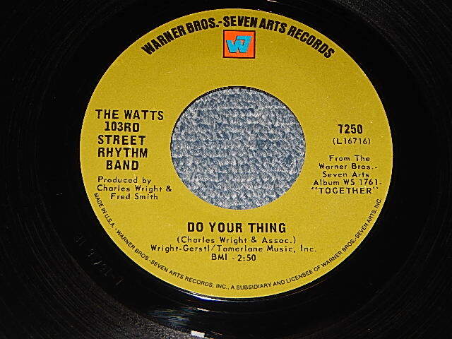 画像1: The Watts 103rd Street Rhythm Band - A)Do Your Thing   B) A Dance, A Kiss And A Song (A:MINT-/B:MINT-)  / 1969 US AMERICA ORIGINAL 1st Press "GREEN with W7 LABEL"  Used 7" 45rpm Single 