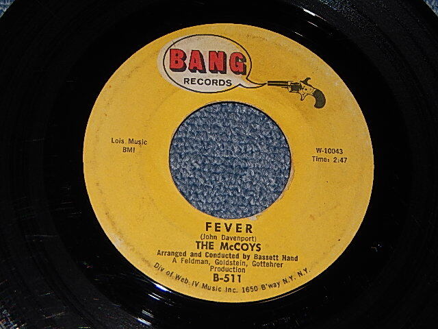 画像1: The McCOYS  Mc COYS - A) FEVER  B) SORROW (Ex++/Ex Looks:Ex) /1965  US AMERICA ORIGINAL Used 7"SINGLE