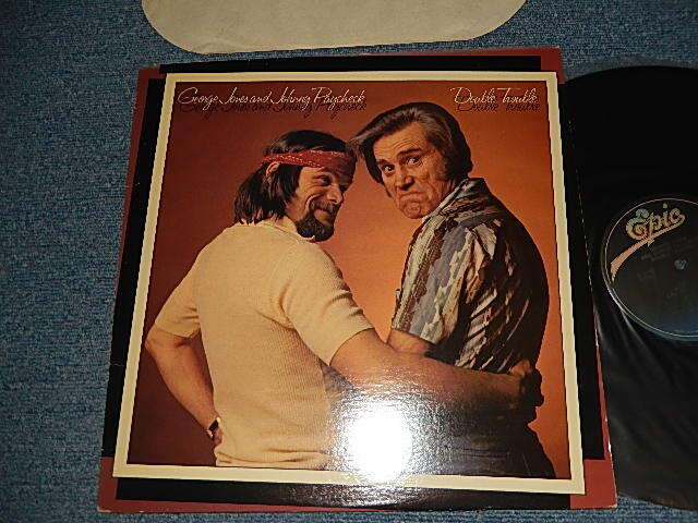 画像1: GEORGE JONES $ JOHNNY PAYCHECK - DOUBLE TROUBLE (Ex++/MINT-) / 1980 US AMERICA ORIGINAL Used LP 
