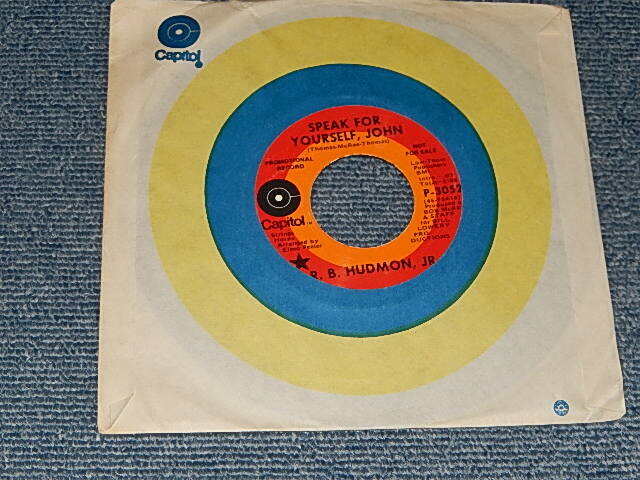 画像1: R.B. HUDMON JR. - A) Speak For Yourself, John  B) Look What We Have Joined Together (Ex+++/Ex+++)  / 1971 US AMERICA ORIGINAL "PROMO" Used 7" Single 